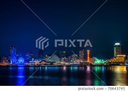 Meriken Park Harborland night view 70643745