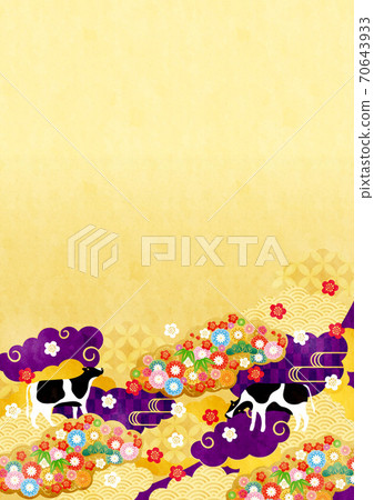 新年賀卡材料背景1年 70643933