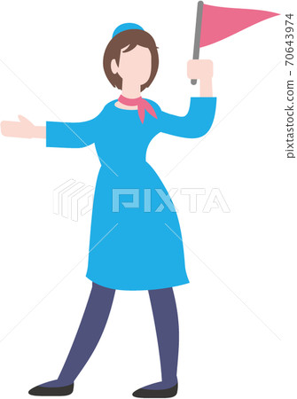 Guide female flag - Stock Illustration [70643974] - PIXTA