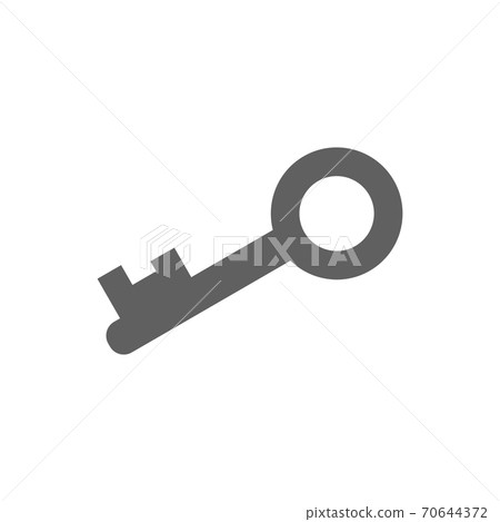 Key Flat Icon isolated on white background.... - Stock Illustration ...