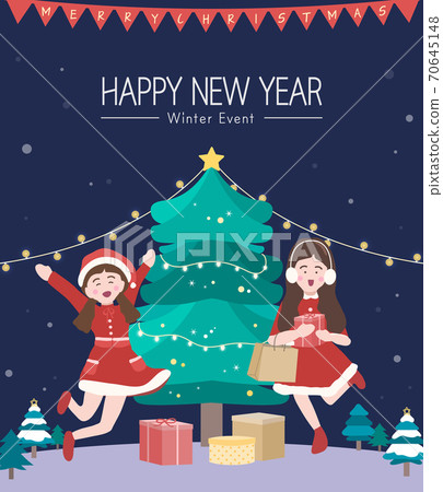 Christmas background illustration 09 70645148