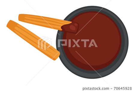 Salty potato sticks, french fries with bbq sauce Salty potato sticks, french fries with bbq sauce 70645928
