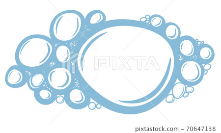 Soap bubbles with copy space for text, empty banner 70647138