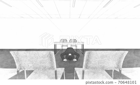 Press conference male dogeza illustration 2 Press conference male dogeza illustration 2 70648101