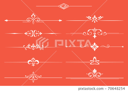 Vintage set. Floral elements for design monograms, 70648254