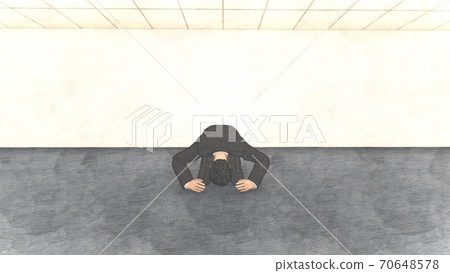 Press conference, male dogeza, no desk, illustration 3 Press conference, male dogeza, no desk, illustration 3 70648578