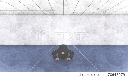 Press conference male dogeza without desk Illustration 1 70648679