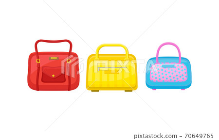 Baggage or Luggage Used for Traveling Vector Set 70649765