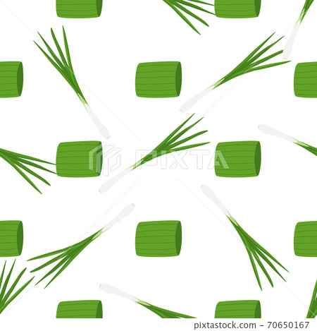 Illustration on theme of bright pattern green onion 70650167