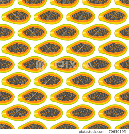 Illustration on theme big colored seamless papaya Illustration on theme big colored seamless papaya 70650195