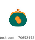 Coin purse, wallet. Vector illustration in flat style 70652452