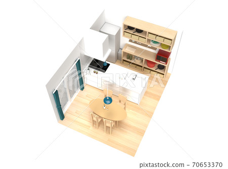普通廚房3DCG 70653370