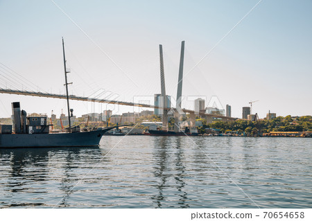 Golden horn bay with Zolotoy bridge in Vladivostok, Russia Golden horn bay with Zolotoy bridge in Vladivostok, Russia 70654658
