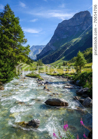 Doron river in Vanoise national Park valley, French alps 70654706