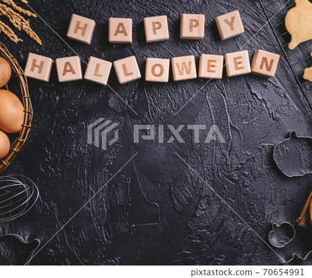 Making Mochi Dried Food Score Manseibushi Ingredients Making cookie recipe Halloween cookie making 70654991