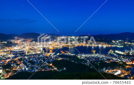 長崎稻佐山的景色，日本三大夜景之一 70655483