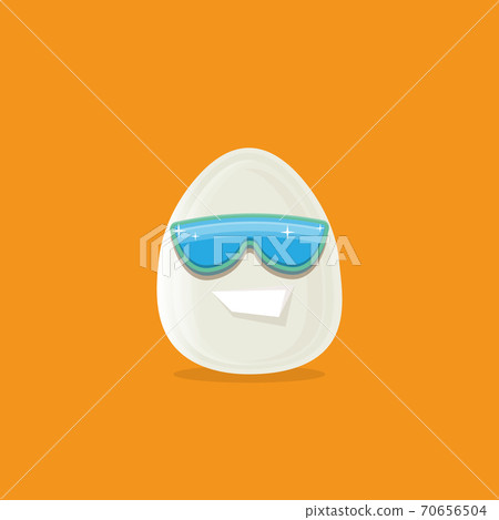 vector funny cartoon egg character with... - Stock Illustration ...