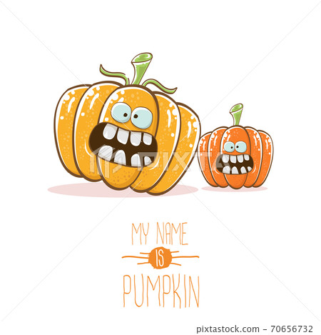 vector funny cartoon cute orange smiling... - Stock Illustration [70656732]  - PIXTA