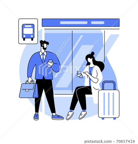 Bus station abstract concept vector illustration. 70657419