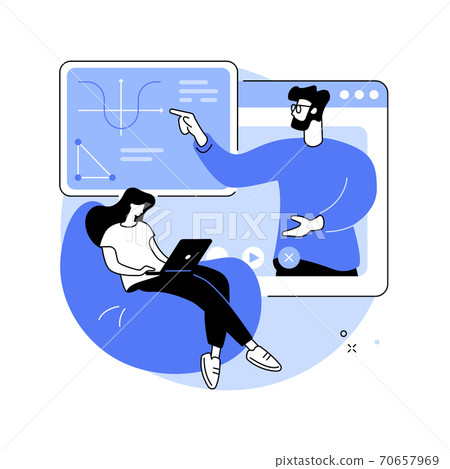 Online teaching abstract concept vector illustration. 70657969