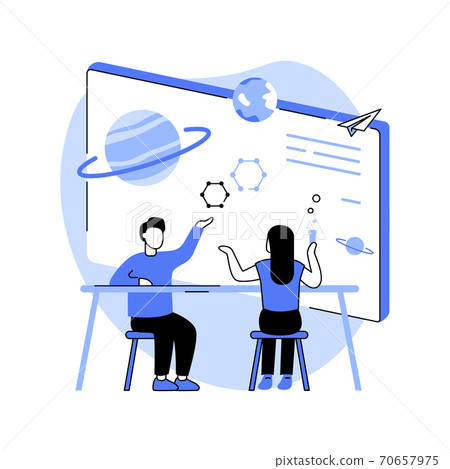 Smart spaces abstract concept vector illustration. 70657975