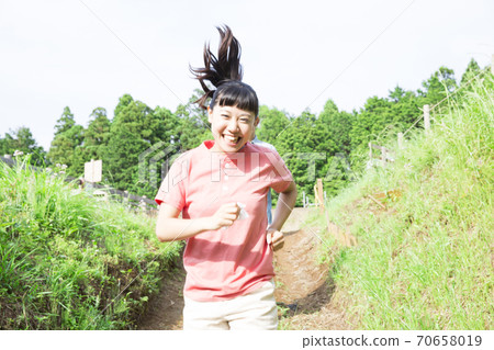 A woman with a smile A woman with a smile 70658019