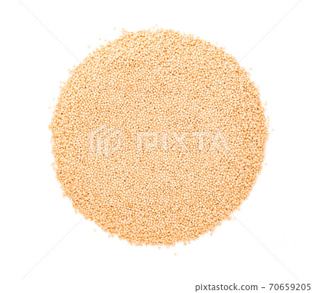 Amaranth seeds isolated on white background. Organic dry raw amaranth beans. Top view. 70659205