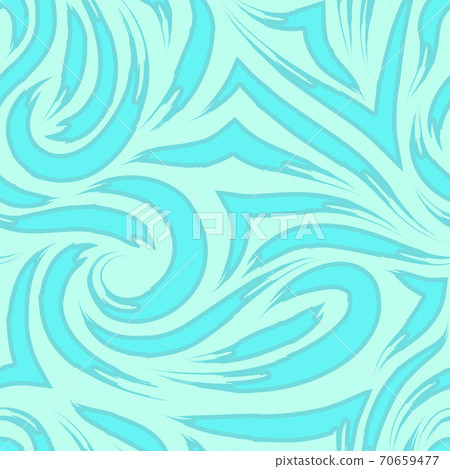 Vector seamless pattern of smooth lines with torn tips in the form of spirals and waves of blue color.Texture for printing on clothes or wrapping paper.Background for website or decoration Vector seamless pattern of smooth lines with torn tips in the form of spirals and waves of blue color.Texture for printing on clothes or wrapping paper.Background for website or decoration 70659477