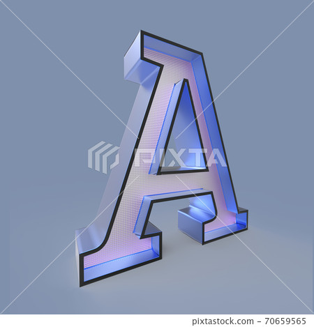 3D alphabet A text render isolated on gray BG 3D alphabet A text render isolated on gray BG 70659565