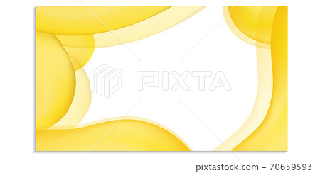 Vector horizontal template for design, flyer, invitation, brochure, advertisement, banner.Blank with yellow bright flowing shapes and white background with place for text. Vector horizontal template for design, flyer, invitation, brochure, advertisement, banner.Blank with yellow bright flowing shapes and white background with place for text. 70659593