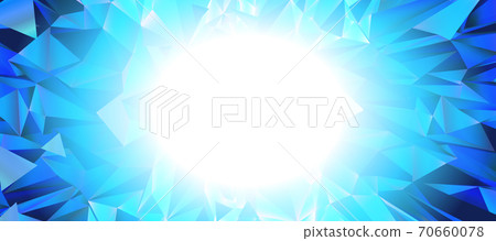 Abstract blue low poly element with glowing white blank space Abstract blue low poly element with glowing white blank space 70660078