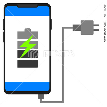 Illustration for charging a smartphone Illustration for charging a smartphone 70660205