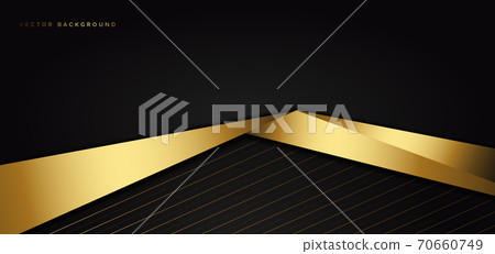 Abstract template black triangle background with striped lines golden with copy space for text. Luxury style. Abstract template black triangle background with striped lines golden with copy space for text. Luxury style. 70660749