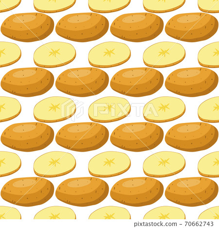 Illustration on theme of bright pattern brown potato 70662743