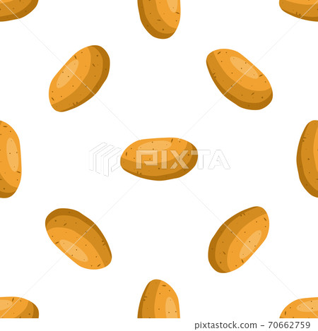Illustration on theme of bright pattern brown potato 70662759