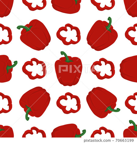 Illustration on theme of bright pattern bell pepper Illustration on theme of bright pattern bell pepper 70663199