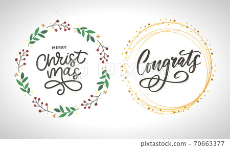 Congrats Congratulations card lettering calligraphy text Brush 70663377