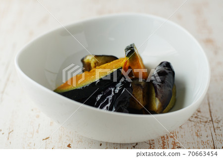 Fried eggplant and pumpkin Fried eggplant and pumpkin 70663454