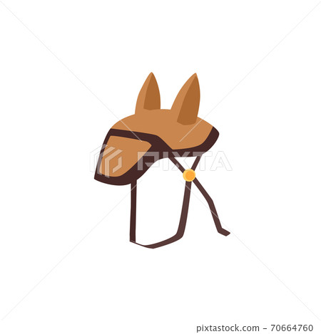 Jockeys saddle for horseback ride cartoon flat vector illustration isolated. 70664760