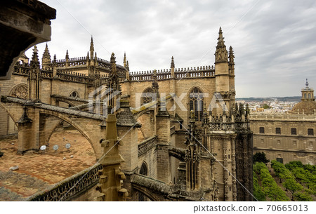 Cathedral of Saint Mary, Catedral de Santa Maria de la Sede in Seville, Spain. 70665013