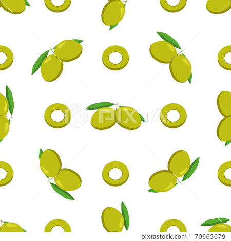 Illustration on theme of bright pattern italian olive 70665679