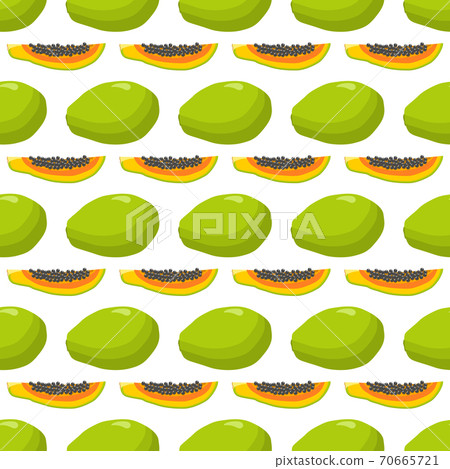 Illustration on theme big colored seamless papaya Illustration on theme big colored seamless papaya 70665721
