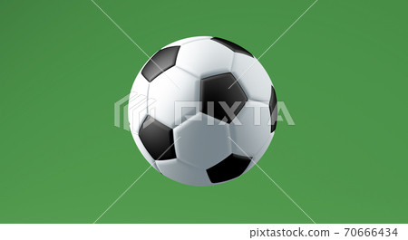 3D Rendering,Black and white classic soccer football style mockup isolated on green screen. 3D Rendering,Black and white classic soccer football style mockup isolated on green screen. 70666434