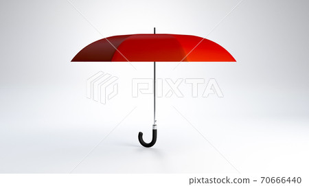 3D Rendering,Red umbrella mockup on white studio background. 3D Rendering,Red umbrella mockup on white studio background. 70666440