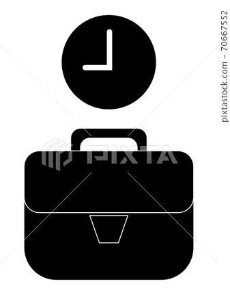 Black briefcase of an office worker on a white background. Black briefcase of an office worker on a white background. 70667552