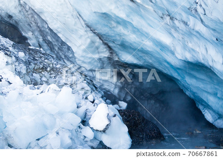 Ice caves near Kverfjoll area, Iceland nature Ice caves near Kverfjoll area, Iceland nature 70667861