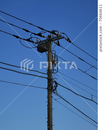 Utility poles and wires Utility poles and wires 70668611