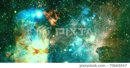 Science fiction wallpaper. Billions of galaxies in the universe. Elements of this image furnished by NASA 70668847