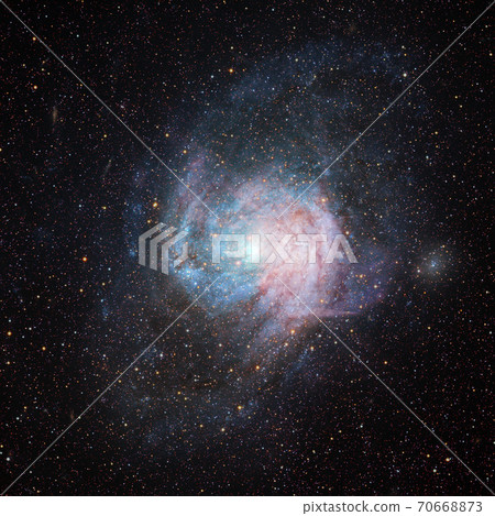 Spiral galaxy. Deep cosmos. Outer space. Elements of this image furnished by NASA Spiral galaxy. Deep cosmos. Outer space. Elements of this image furnished by NASA 70668873