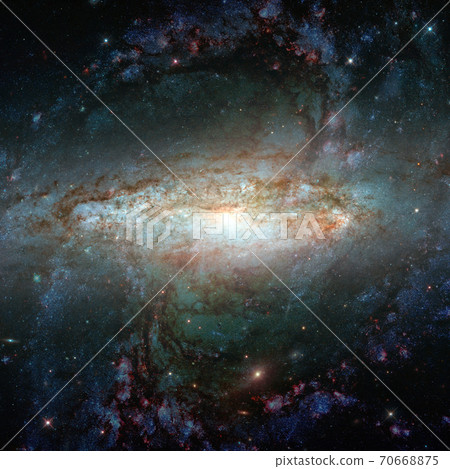 Spiral galaxy. Deep cosmos. Outer space. Elements of this image furnished by NASA Spiral galaxy. Deep cosmos. Outer space. Elements of this image furnished by NASA 70668875